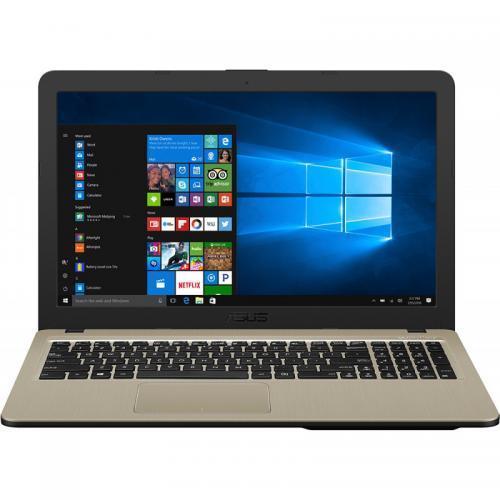 Laptop ASUS X540MA-GO760T, Intel Celeron Dual Core N4000, 15.6inch, RAM 4GB, HDD 500GB, Intel UHD Graphics 600, Windows 10, Chocolate Black