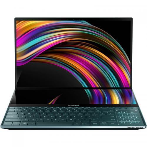 Laptop ASUS ZenBook Pro Duo UX581GV-H2003R, Intel Core i7-9750H, 15.6inch Touch, RAM 32GB, SSD 1TB, nVidia GeForce RTX 2060 6GB, Windows 10 Pro, Celestial Blue